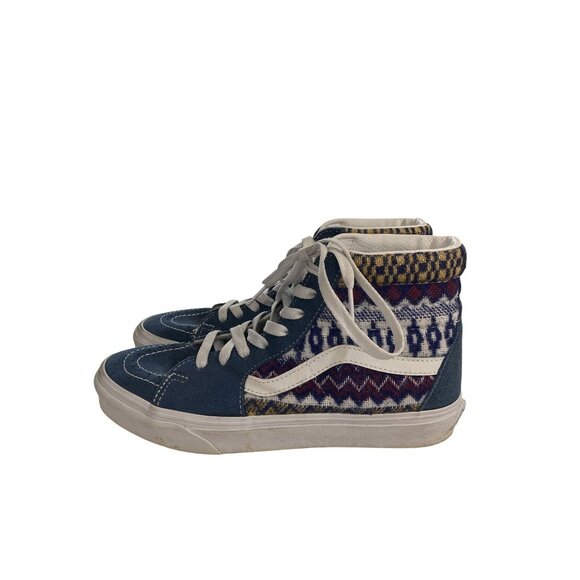 Vans 507698 unisex  Size W8 M6.5 Aztec Pattern Canvas hi-top skate Sneakers - Picture 2 of 7